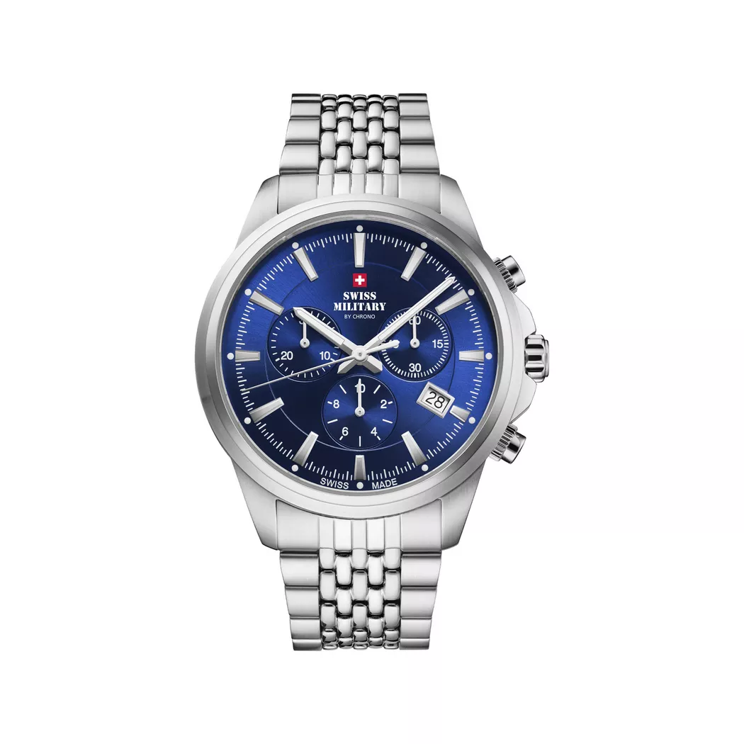 Swiss Military Chronograph Watch Silver 40mm 4