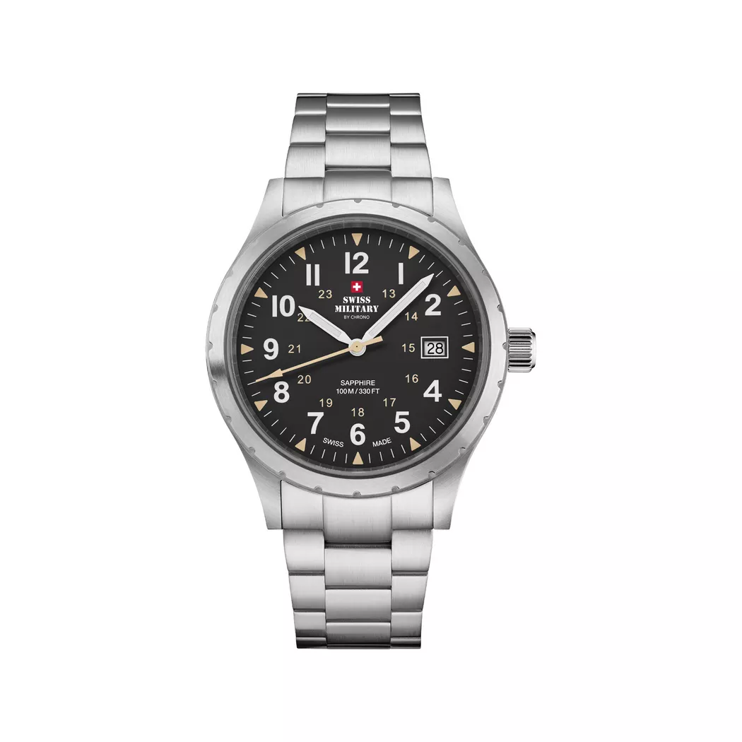Swiss Military Chronograph Watch Silver 40mm