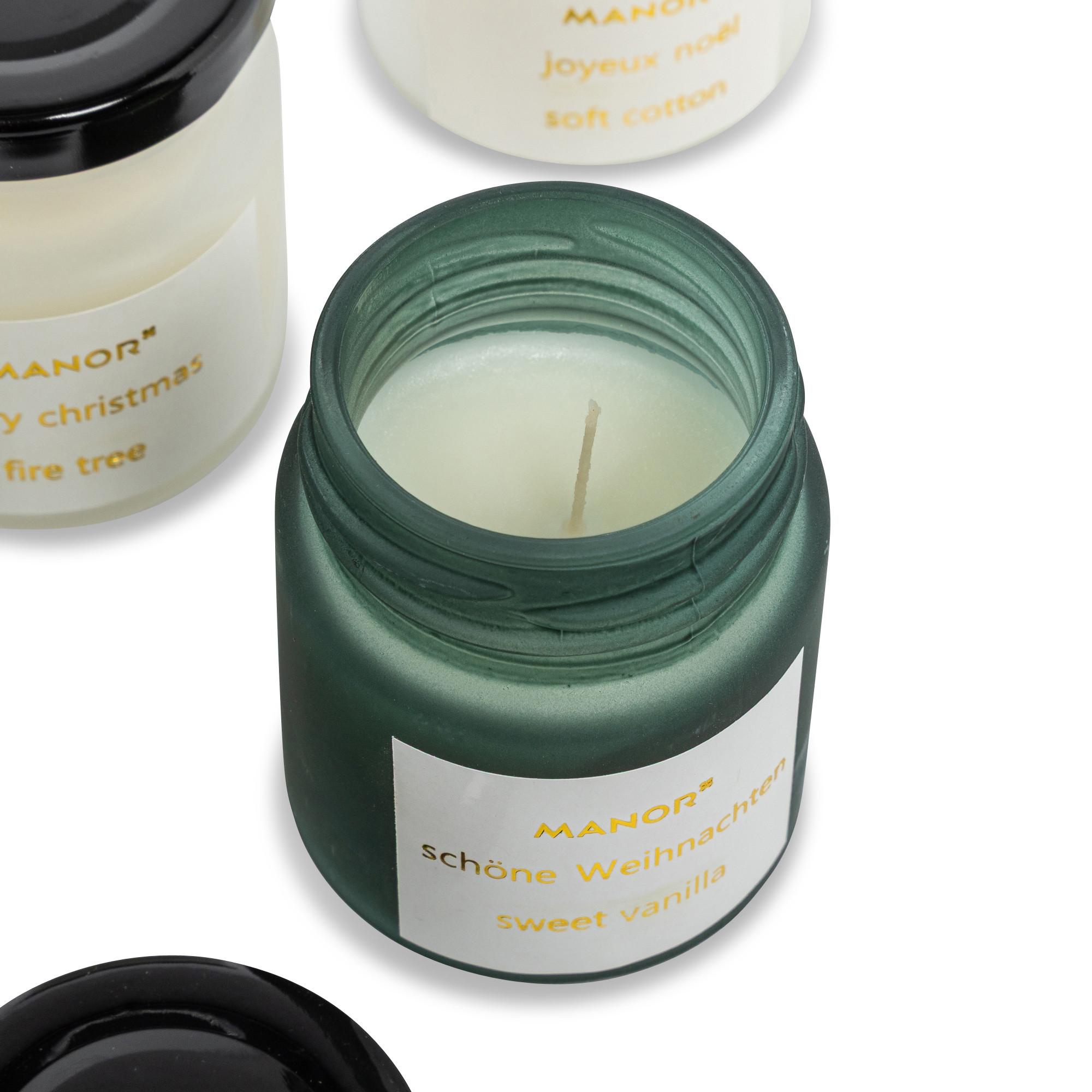 Manor Candela profumumata natalizia, 4 pezzi Candyfloss 