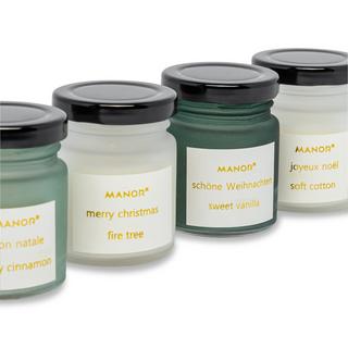 Manor Candela profumumata natalizia, 4 pezzi Candyfloss 