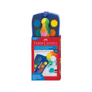 Faber-Castell Deckfarbkasten mit Deckweiss und Pinsel Connector 