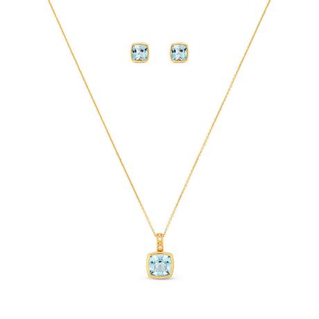 L' Atelier Gold 18 Karat by Manor  Set Halskette/Ohrschmuck 