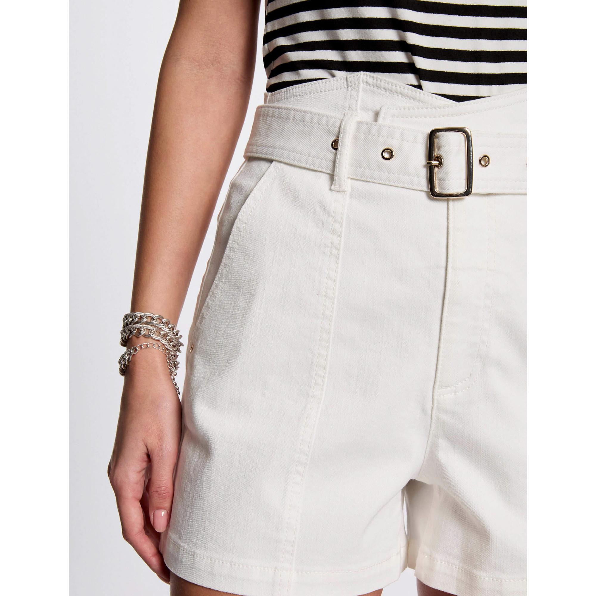 MORGAN Short in denim con cintura  