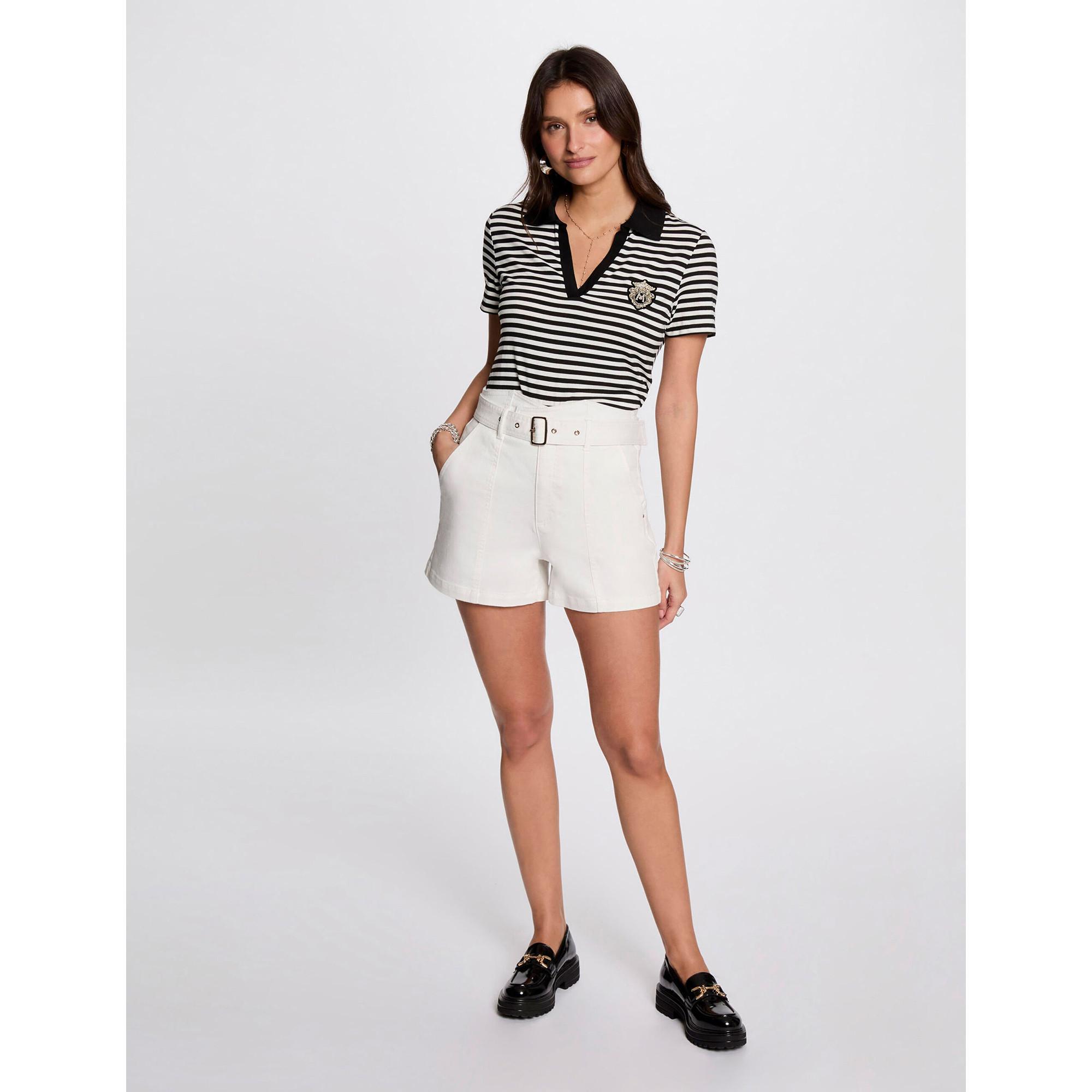 MORGAN Short in denim con cintura  