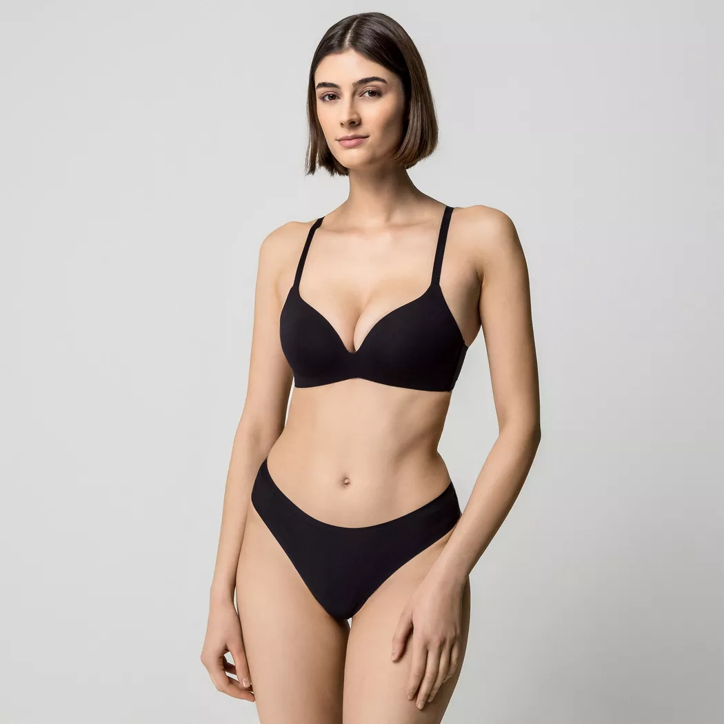 Manor Woman - Bügelloser BH, wattiert, für Damen, Black, Größe 75C
