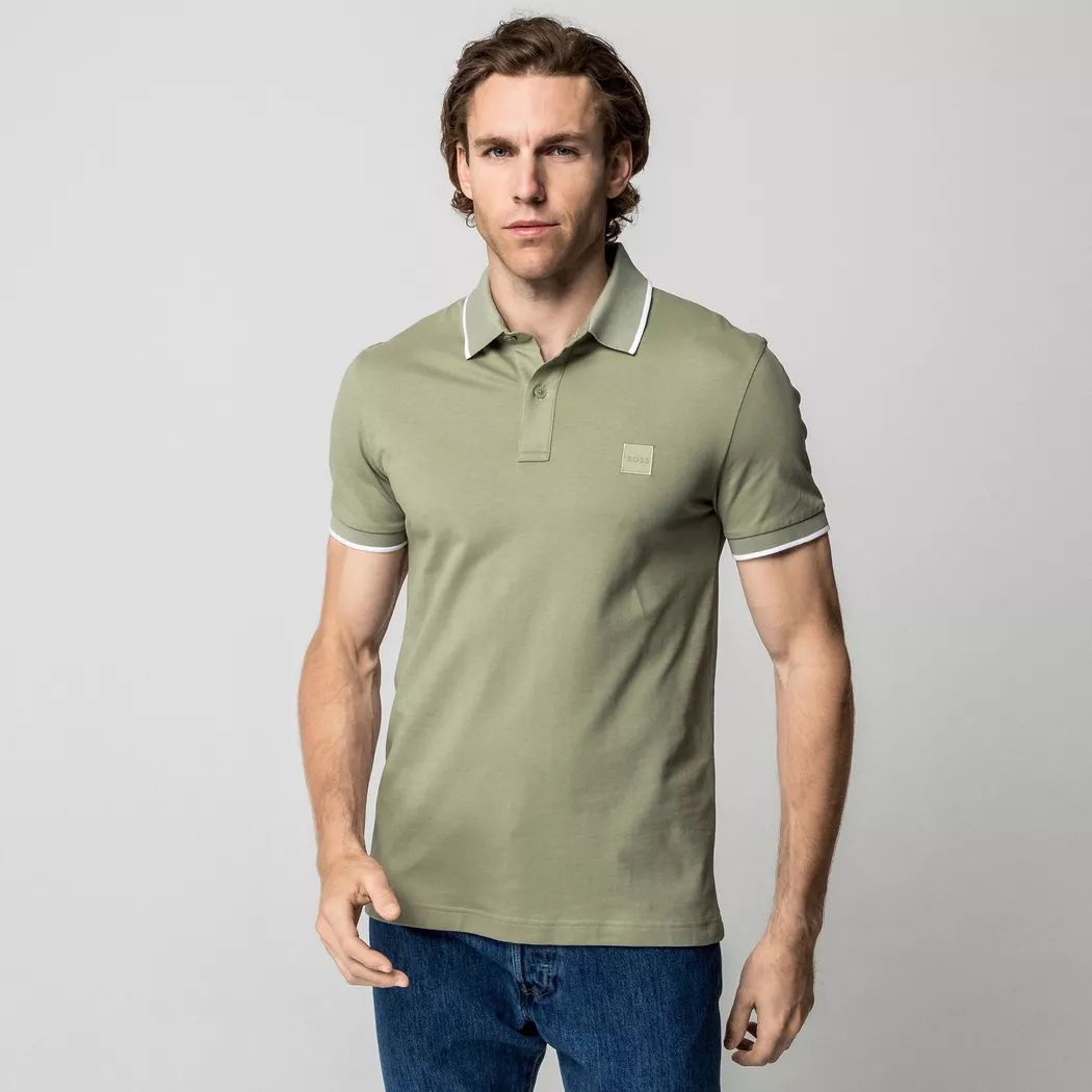 Boss ORANGE - Poloshirt, kurzarm, für Herren, Khaki, Größe S