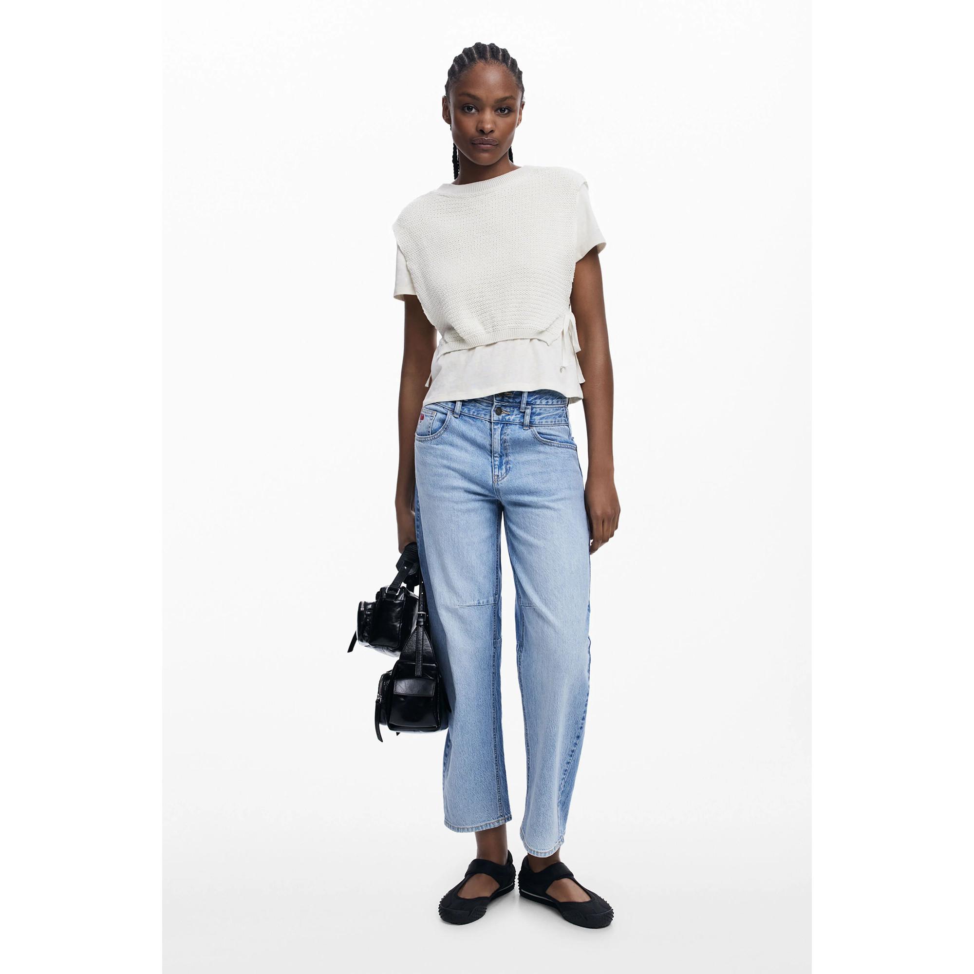 Desigual T-Shirt mit Strickweste  