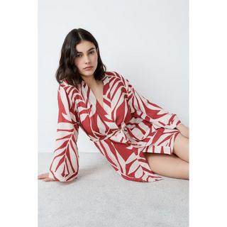 Etam Peignoir Imprimé Feuilles  