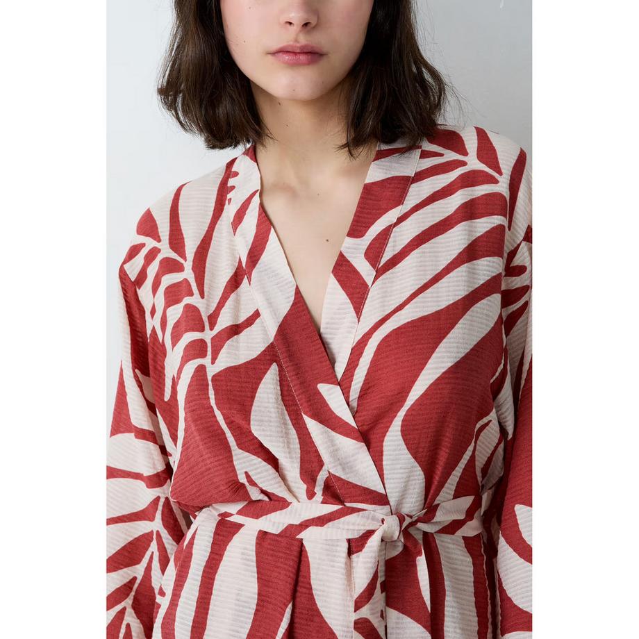 Etam Peignoir Imprimé Feuilles  