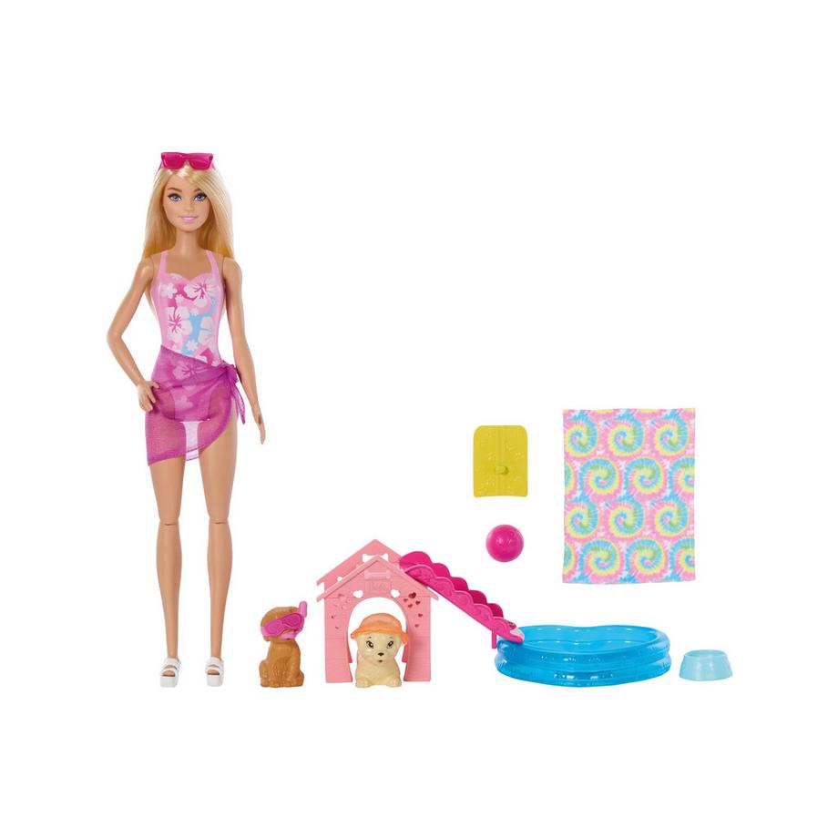 Barbie Puppe Puppy Pool Party Aloha Blonde