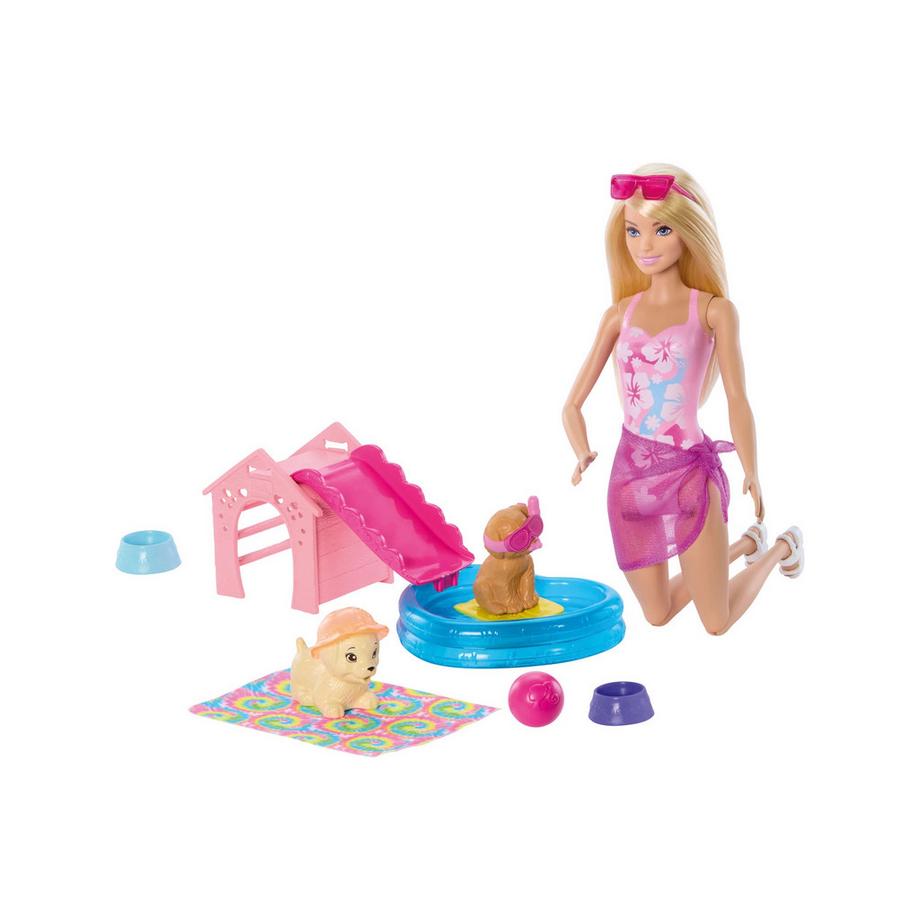 Barbie  Barbie Puppe Puppy Pool Party Aloha Blonde 