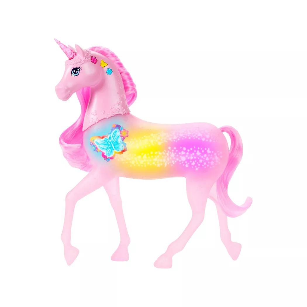 Barbie Sparkle Lights Toy Unicorn with 20 Interactive Combos of Lights, Sounds & Music