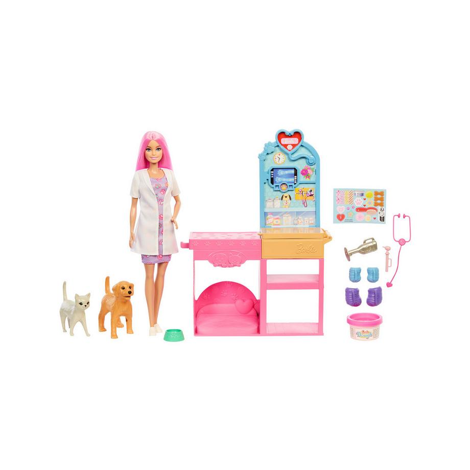 Barbie  Playset clinica per animali domestici 