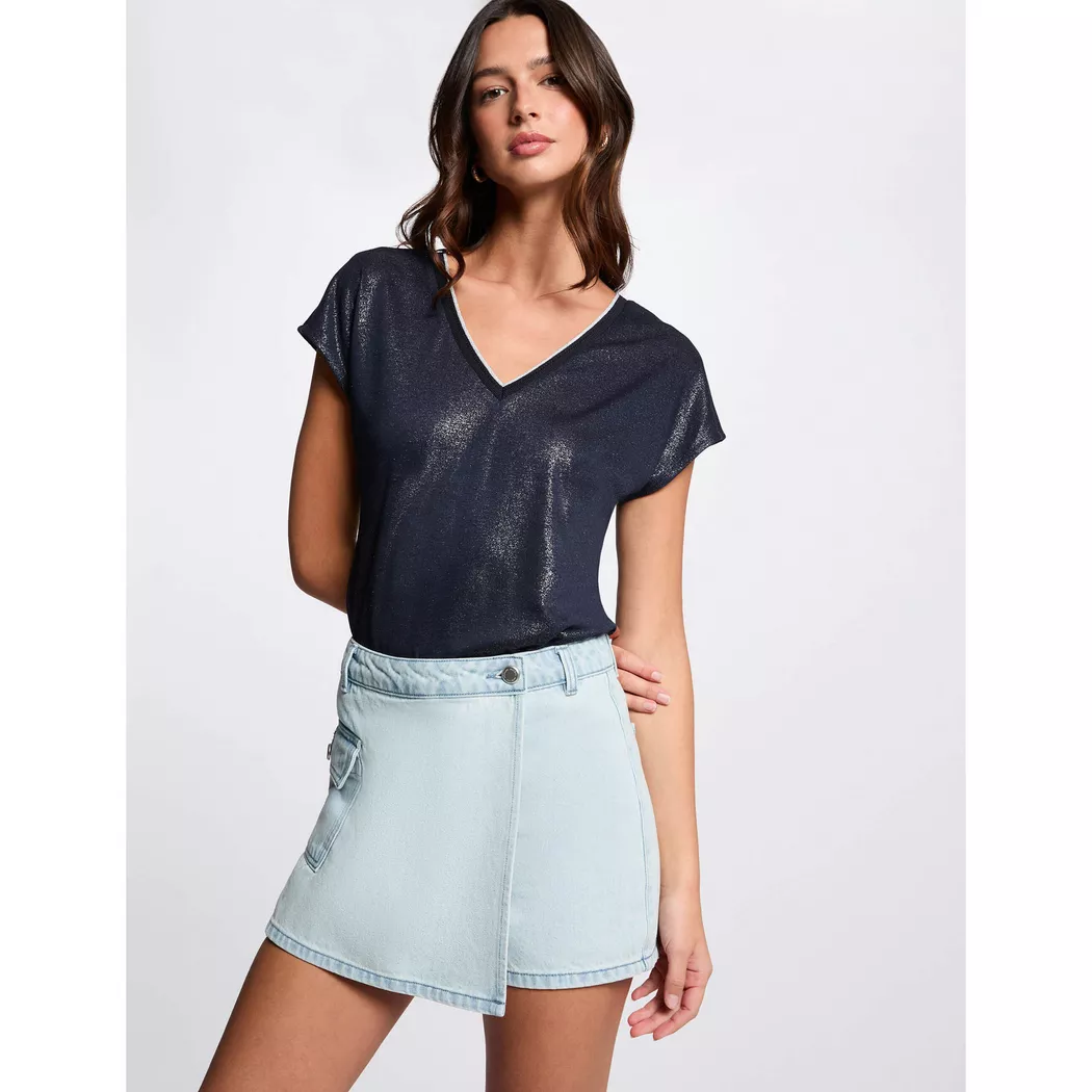 Morgan - Shorts, für Damen, Bleached Blau, Größe 40