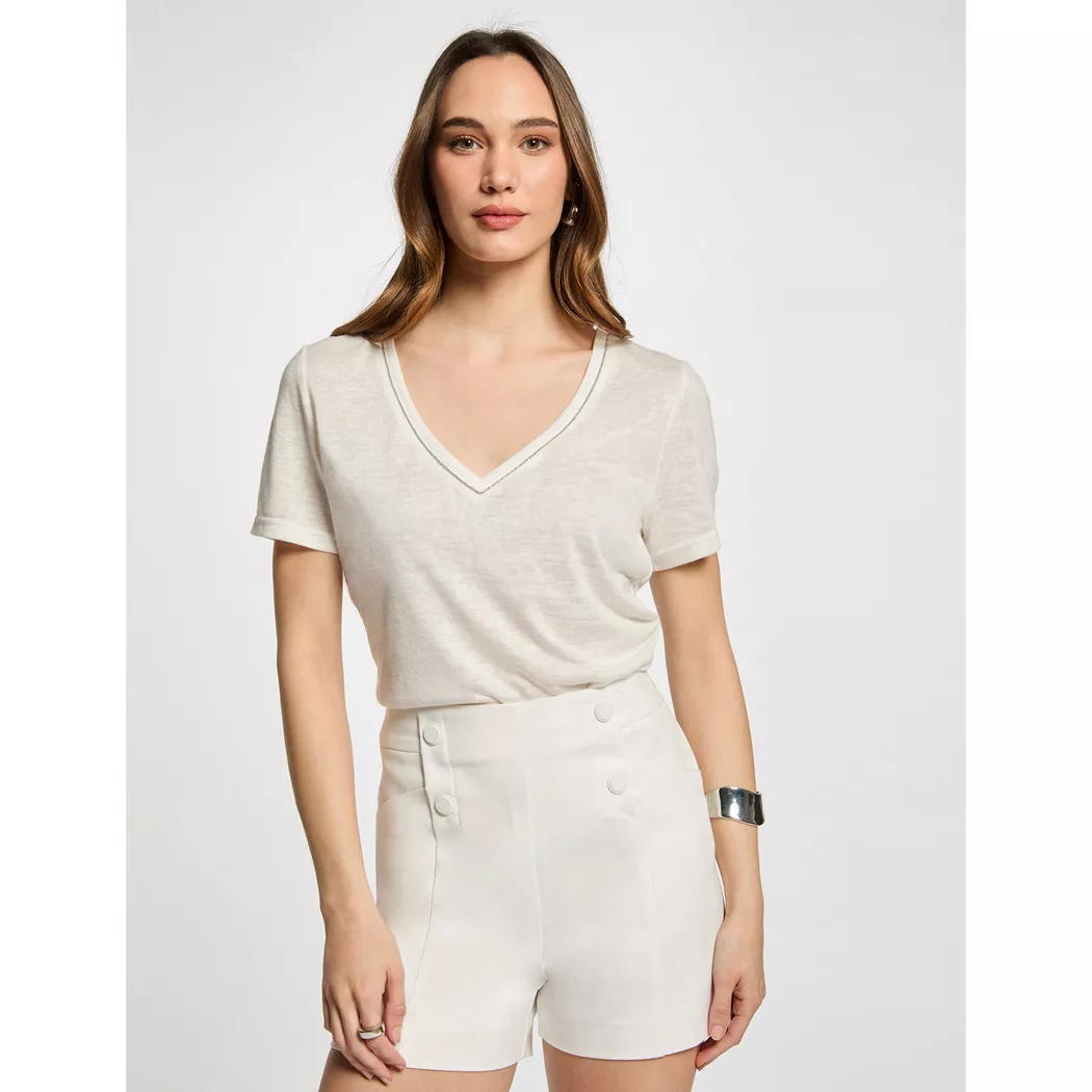 Morgan - Shorts, für Damen, Leinen, Größe 34