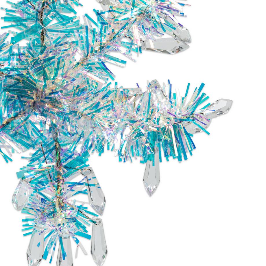 Manor Décoration d'arbre Noel glitter snowflake 