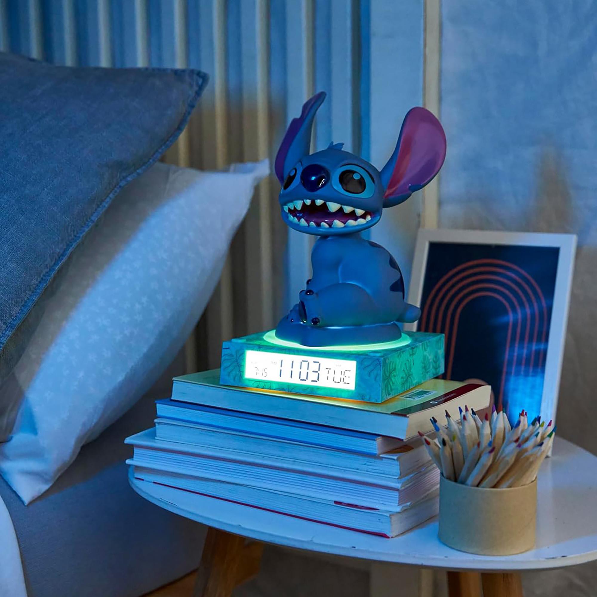 Disney Stitch Réveil 3D avec lumière nocturne 