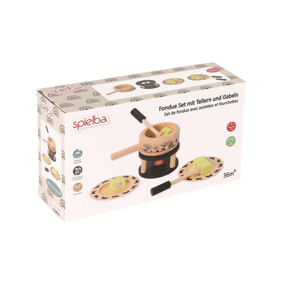 Spielba  Set à fondue avec assiette 