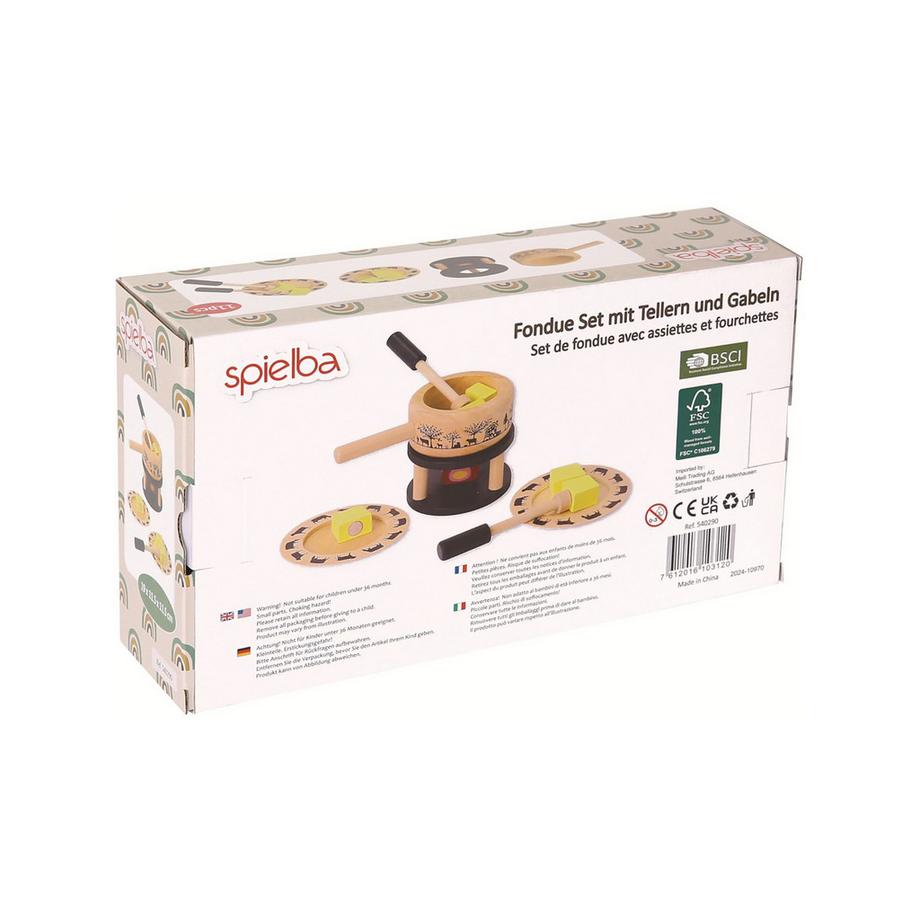 Spielba  Set à fondue avec assiette 