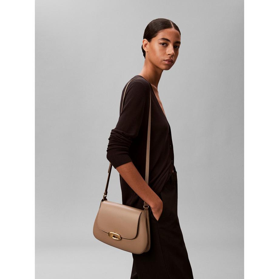 Calvin Klein Hardware Flap Medium Crossbody Bag  