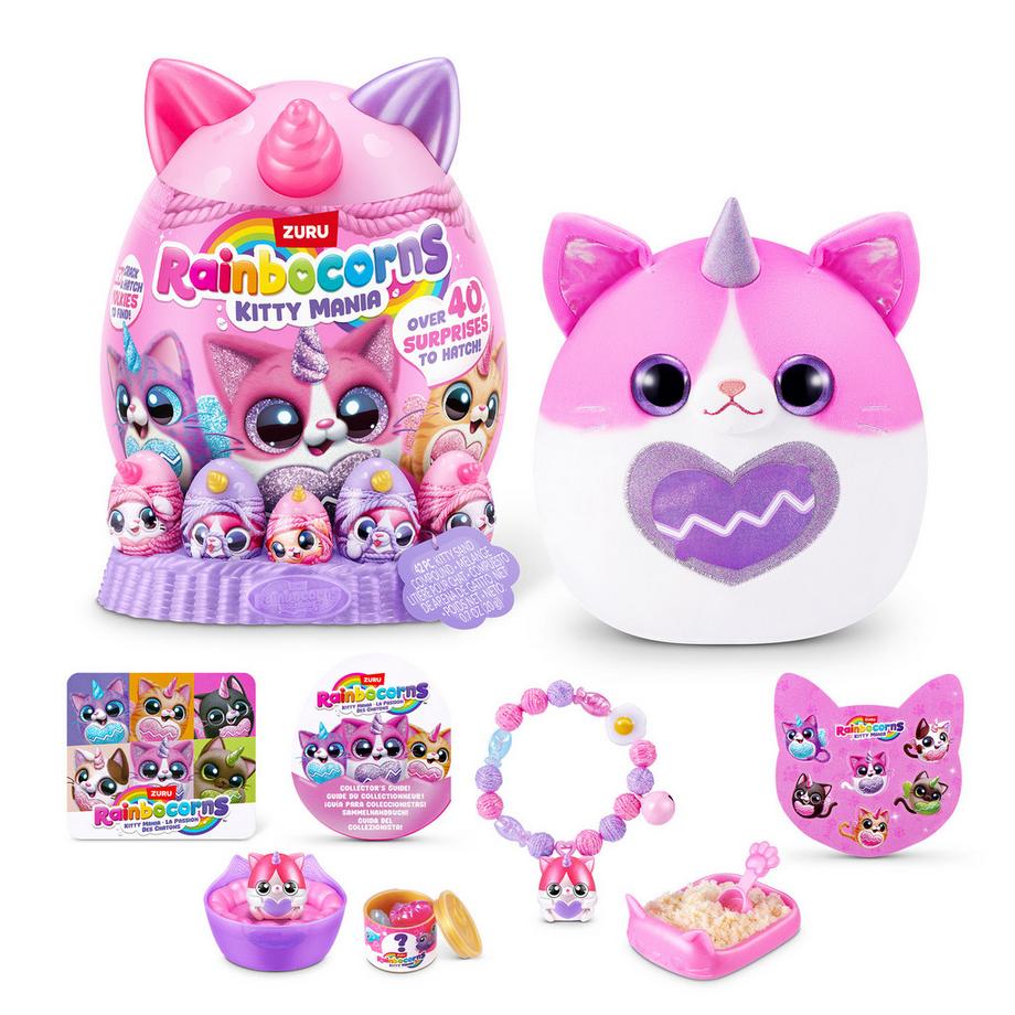 ZURU  Rainbocorns Eggzania Kitty Mania, Pack surprise 