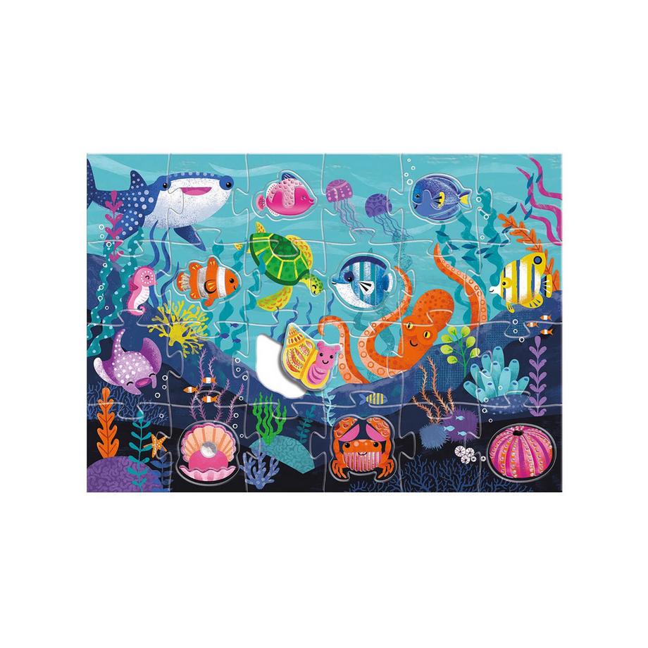 Djeco  Tactilo Meer Puzzle, 32 pezzi 