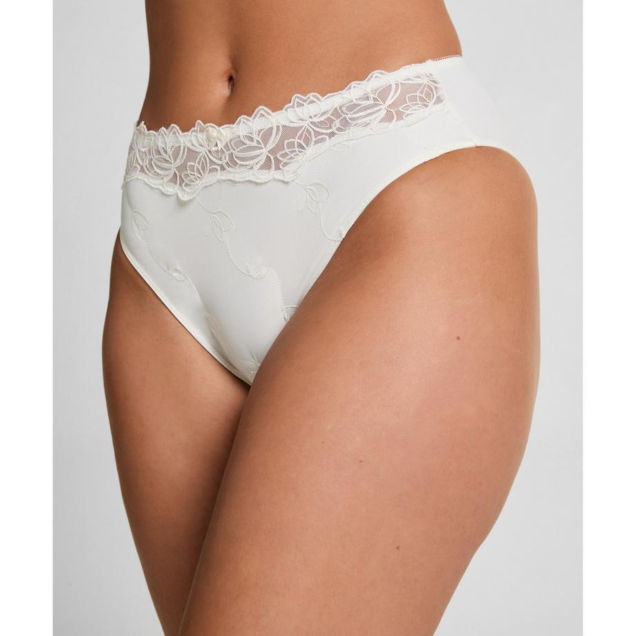 Hunkemöller Slip Taille Haute Broderie Florale  
