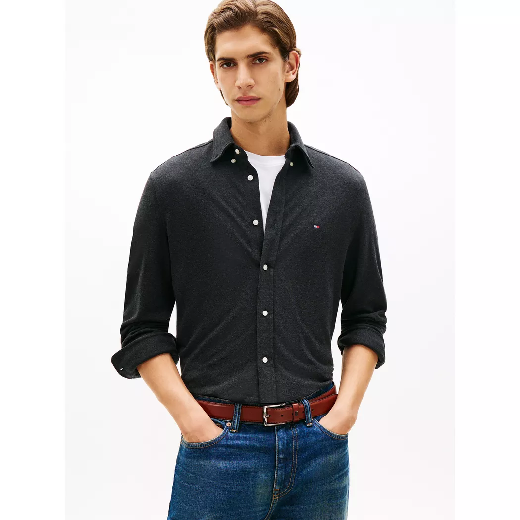 Tommy Hilfiger Chemise à Manches Longues Core Flex Regular Fit Black L Homme