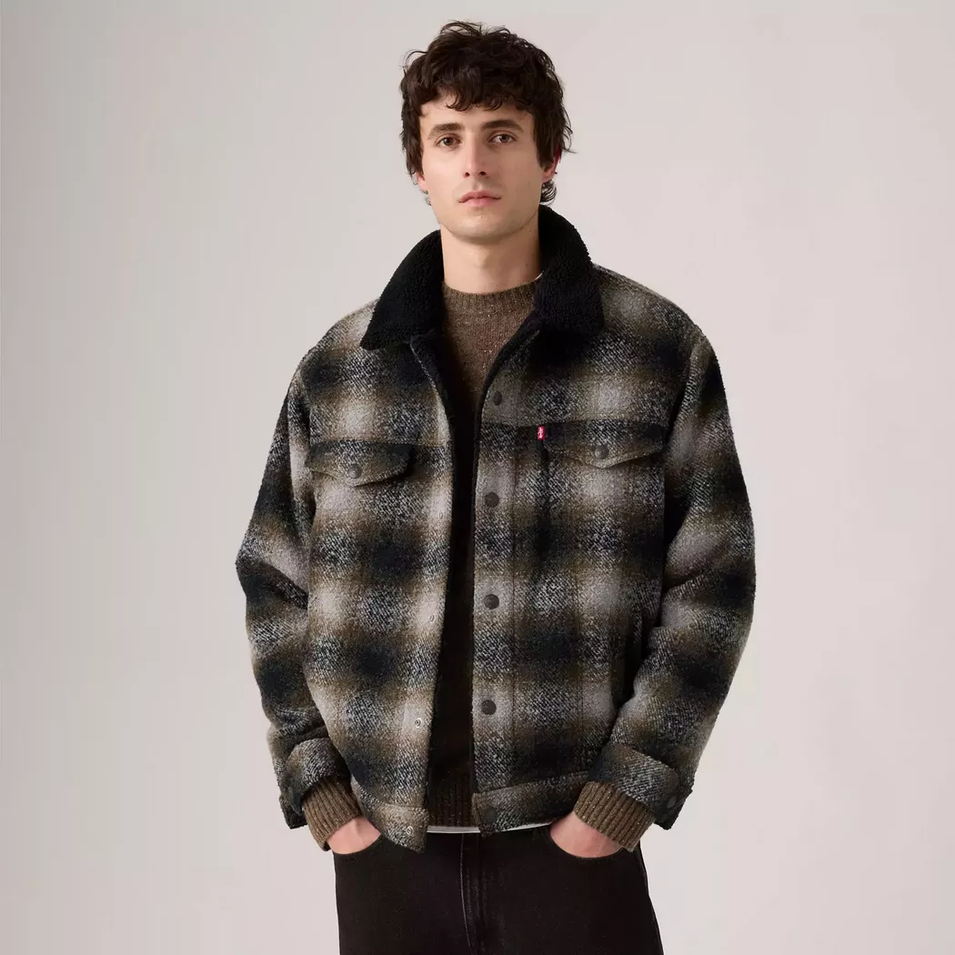 Levi´s ® Veste Francisco Sherpa Flannel Warwick Plaid Dark Phantom XL Homme