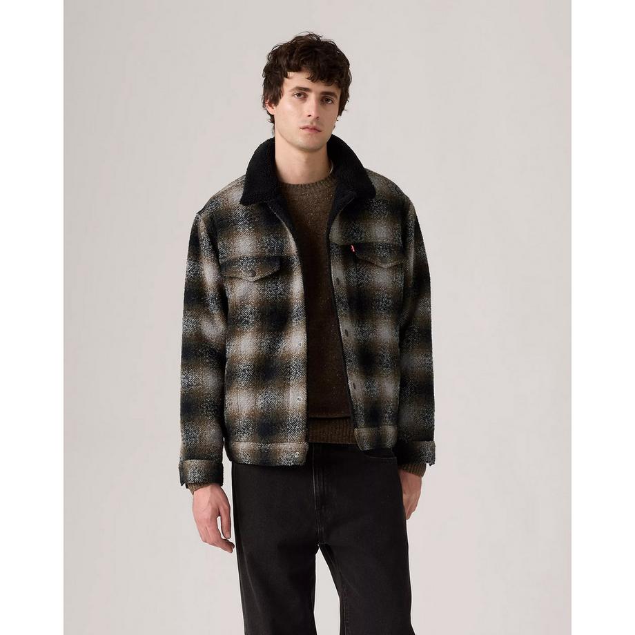 Levi's® Giacca Blouson a Quadri con Collo Sherpa  