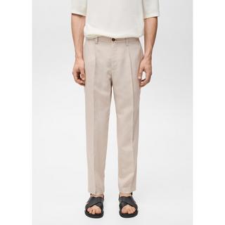 Mango Man Delave Slim Fit Pantaloni in Lino  