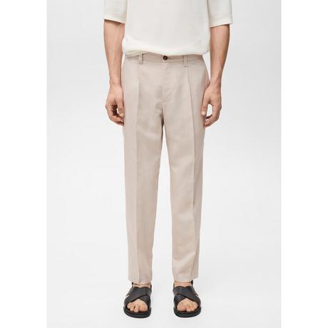 Mango Man Delave Slim Fit Pantaloni in Lino  
