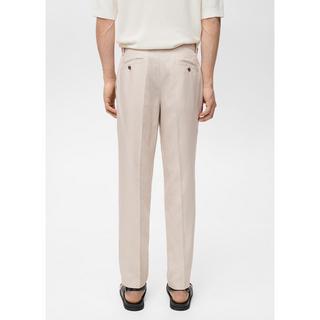 Mango Man Delave Slim Fit Pantaloni in Lino  