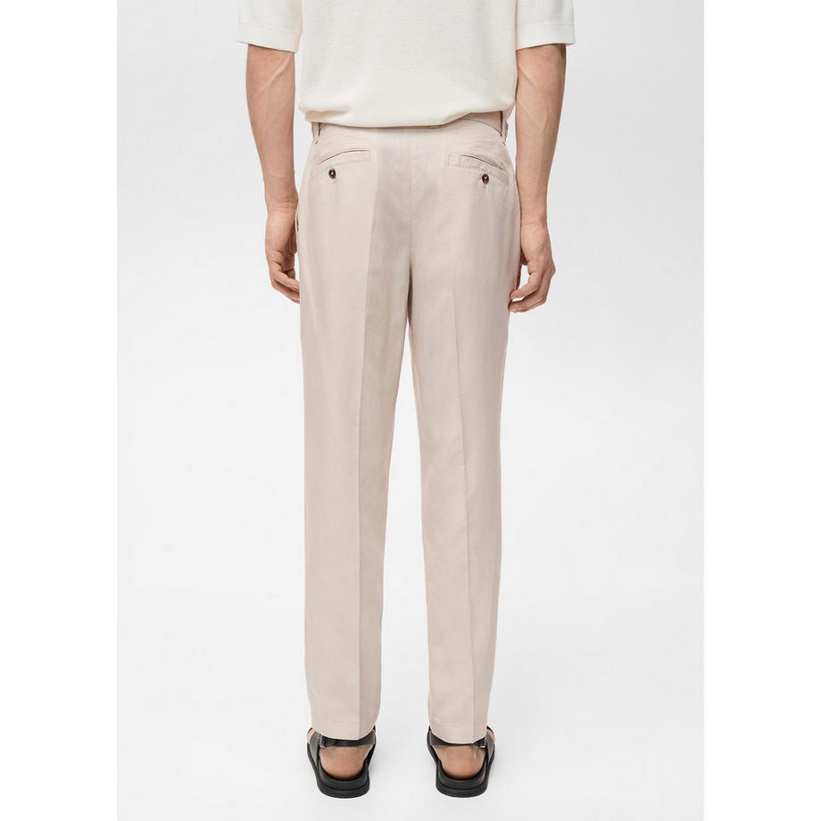 Mango Man Pantaloni Delave Slim Fit Lino  