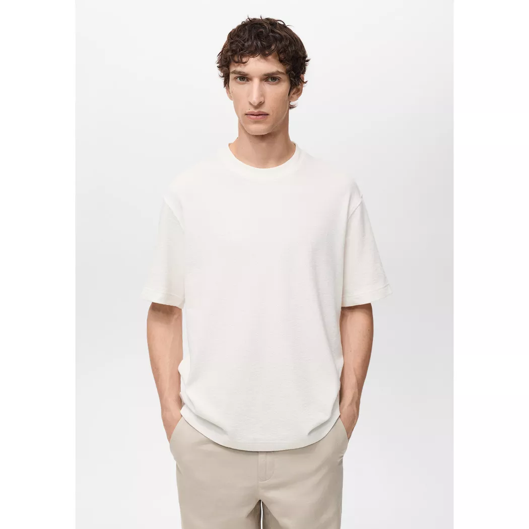 Mango Man - T-Shirt, für Herren, Ecru, Größe S