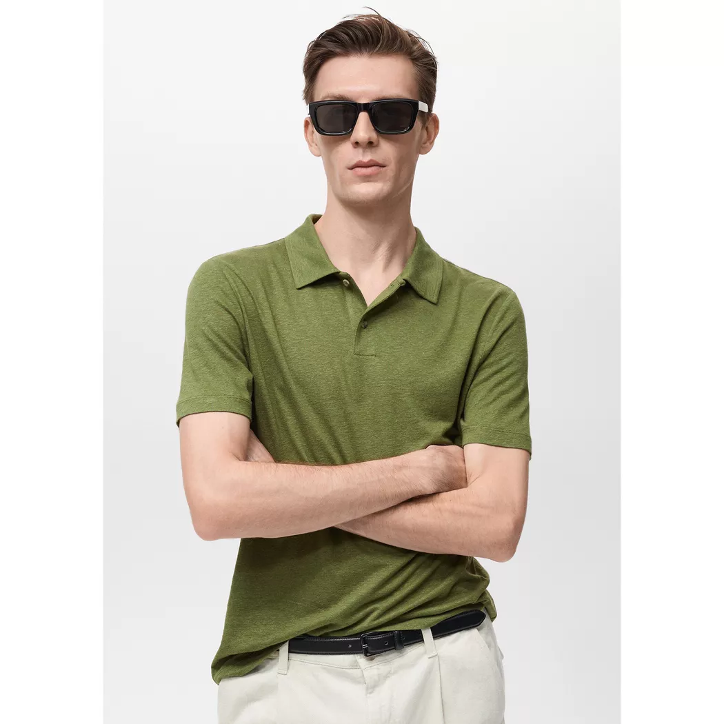 Mango Man - Polo Shirt, für Herren, Grün, Größe M