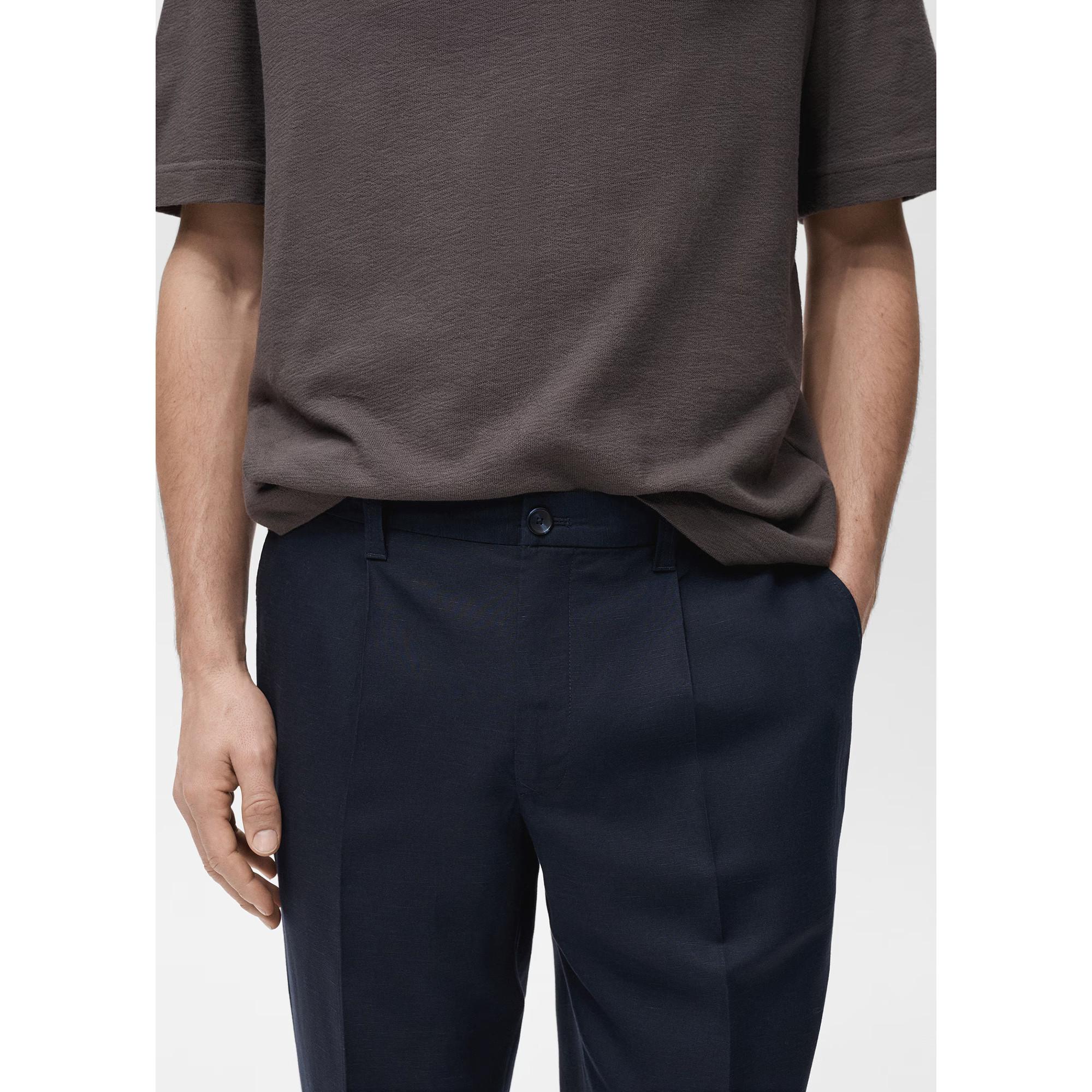 Mango Man Delave Slim Fit Pantaloni Lino  