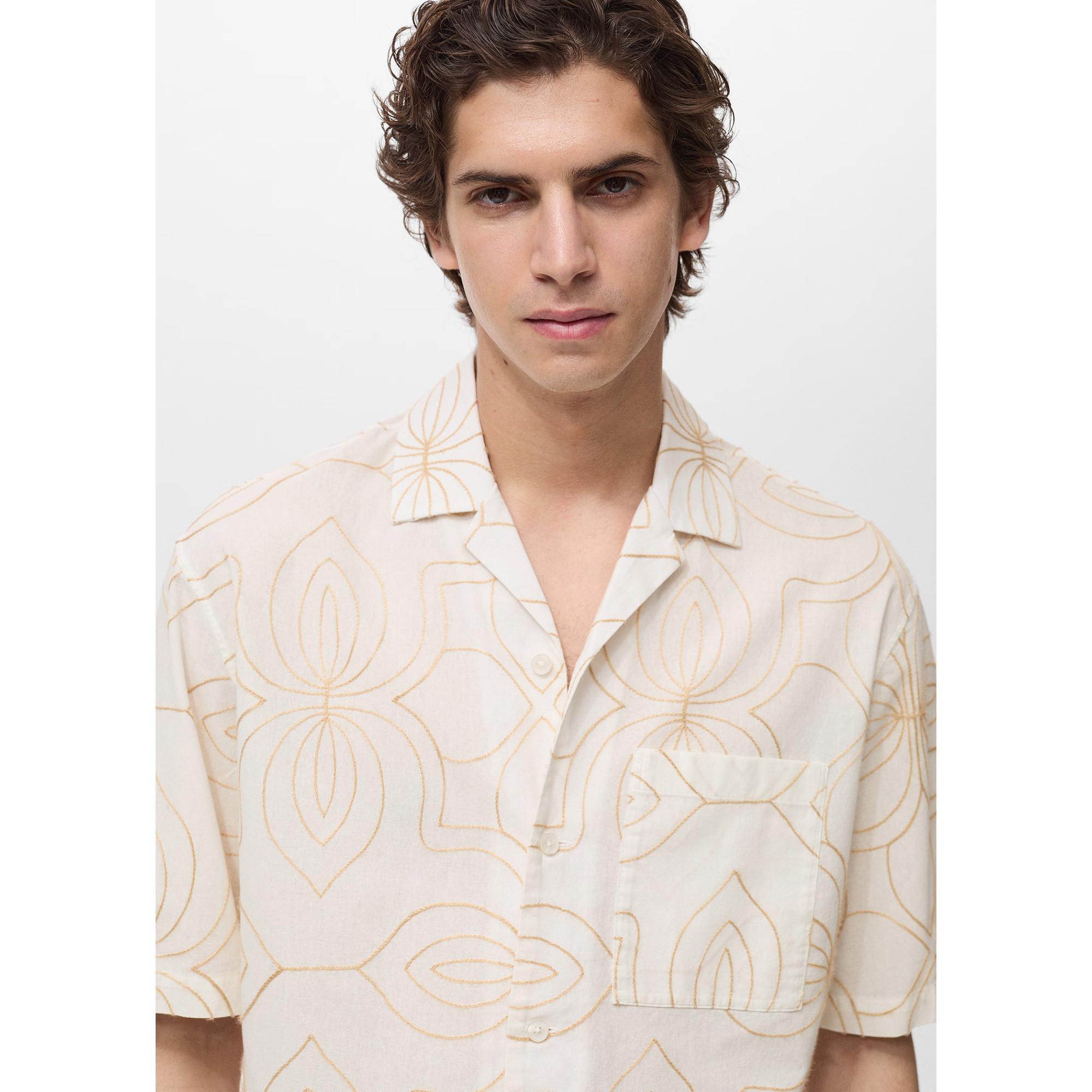 Mango Man Esvedra1 Camicia a Maniche Corte  