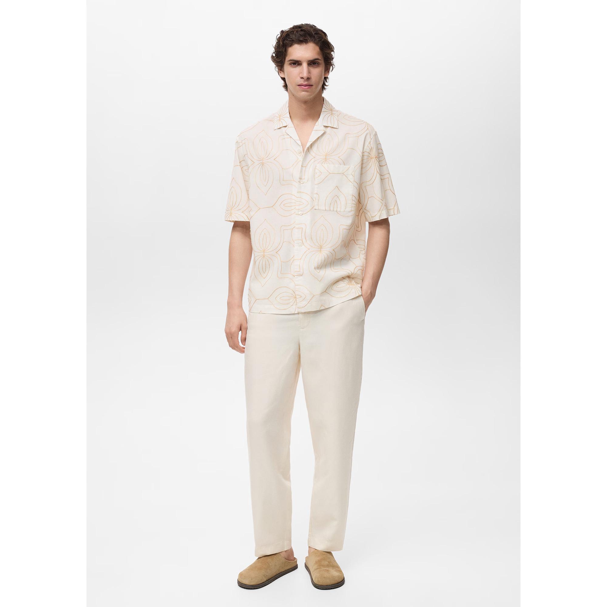 Mango Man Esvedra1 Camicia a Maniche Corte  