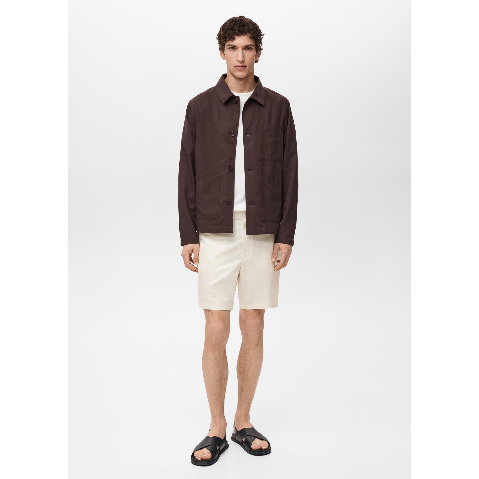 Mango Man Bermudas Darb Straight Fit Shorts  