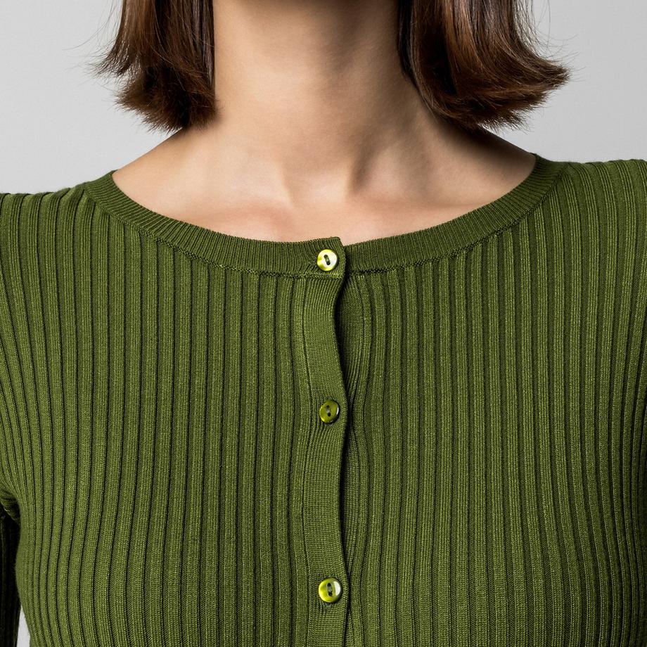 Manor Woman Cardigan in maglia a coste  