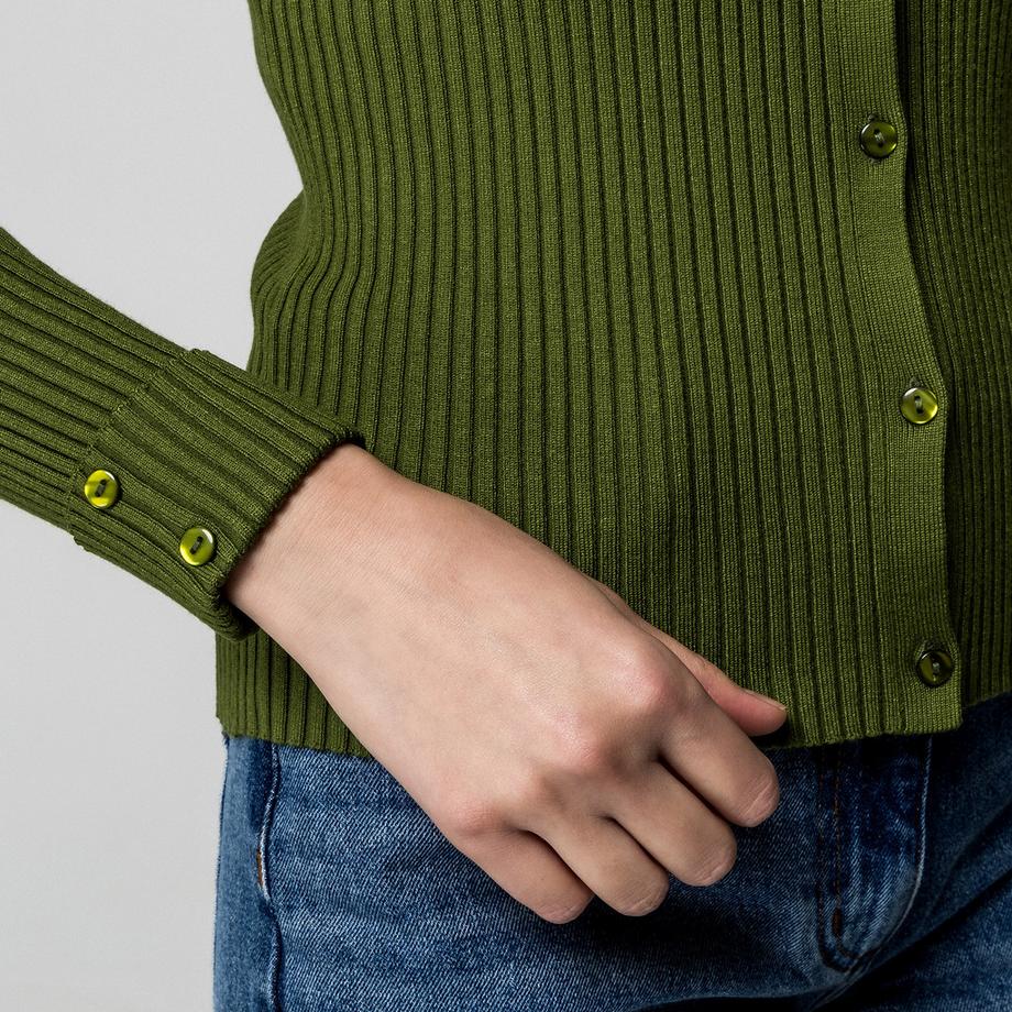 Manor Woman Cardigan in maglia a coste  