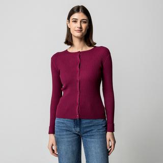 Manor Woman Cardigan in maglia a coste  
