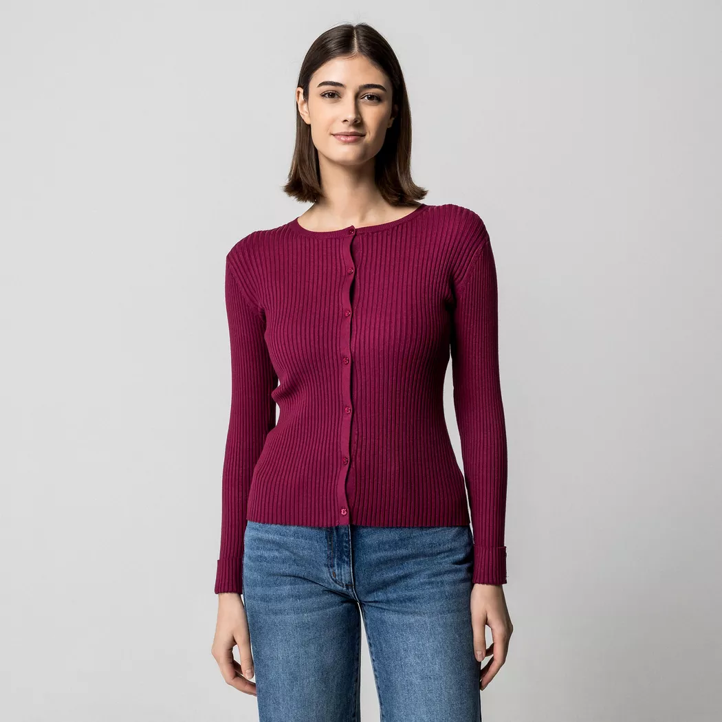 Manor Woman - Cardigan, für Damen, Weinrot, Größe XS 2