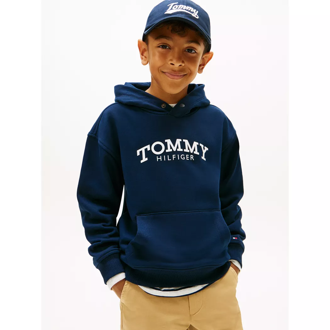 Tommy Hilfiger Sweat à Capuche Monotype Print Dark Night Navy 8 Années Garçons