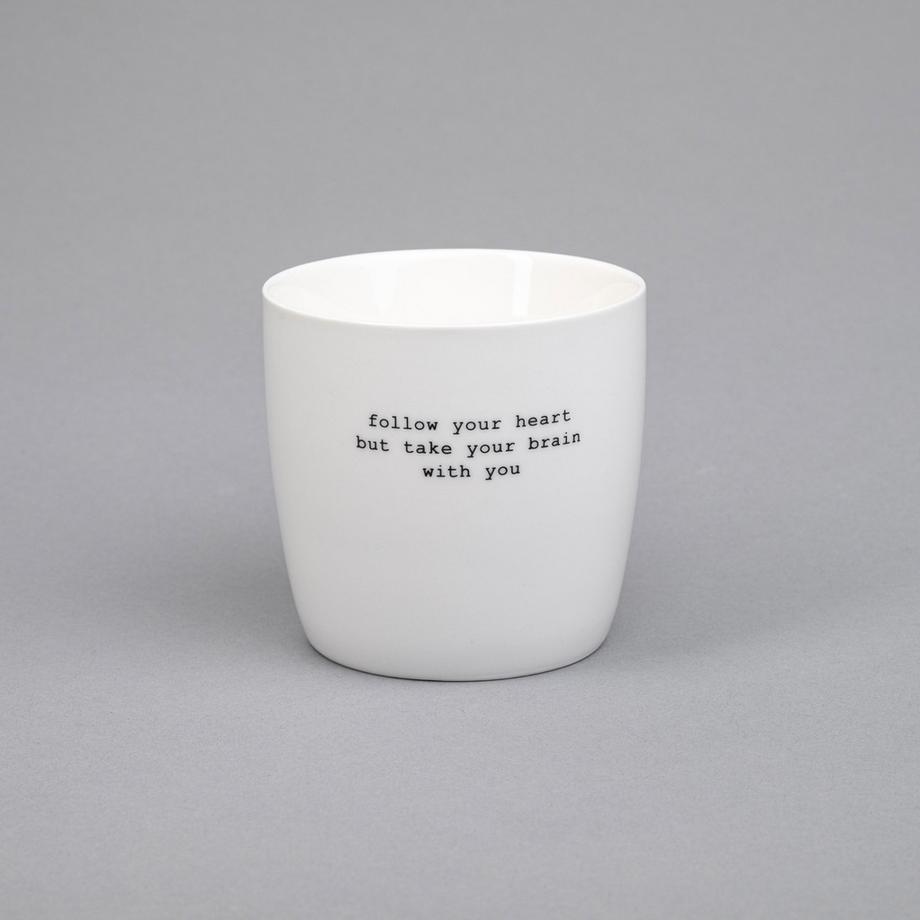 Sögne Mug con manico follow your heart but 