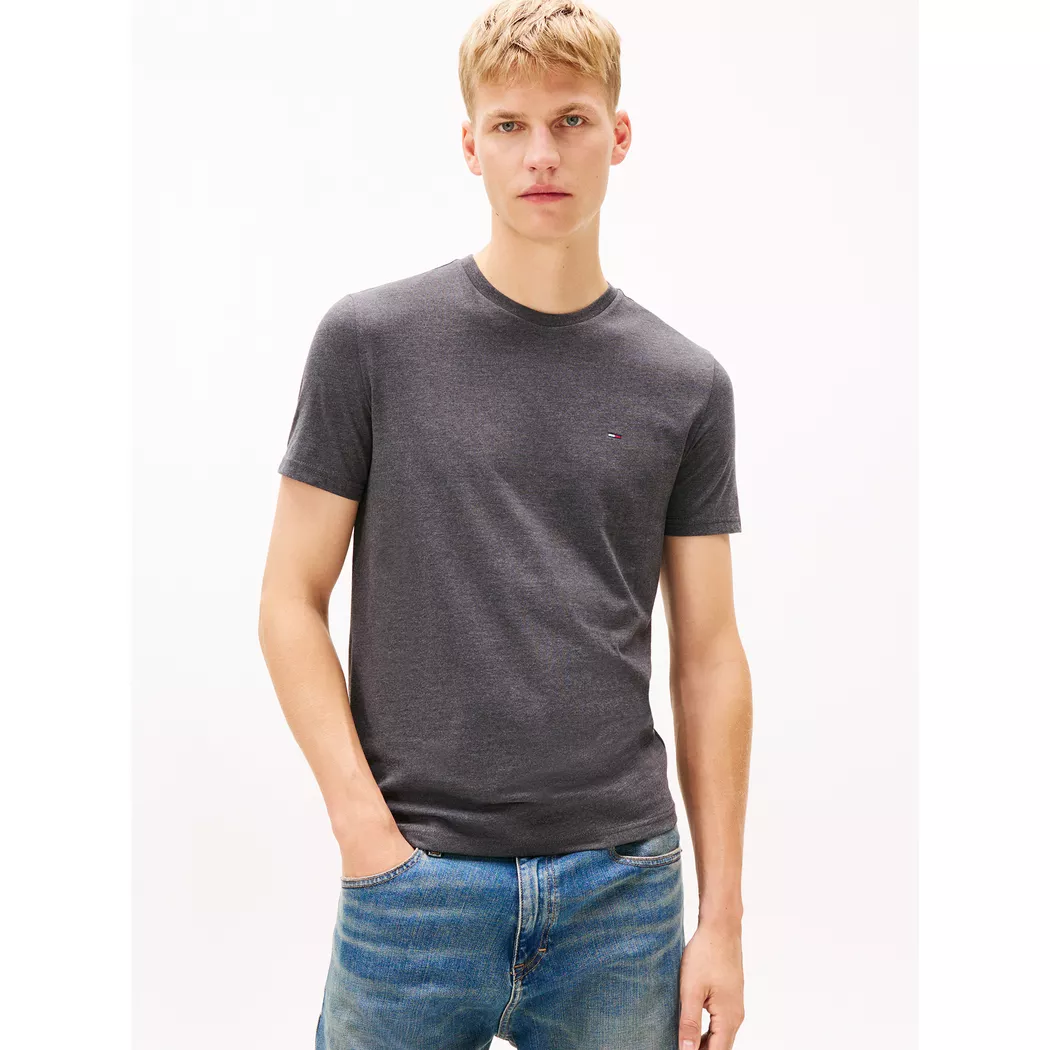 TOMMY JEANS T-Shirt Slim Fit grau   S herren