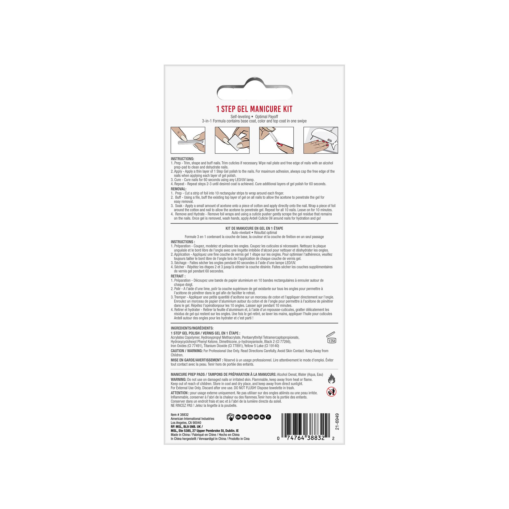 ARDELL  1 Step Gel Polish Starter Kit Venetian Red 