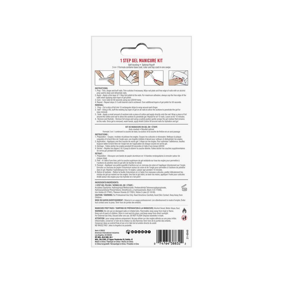 ARDELL  1 Step Gel Polish Starter Kit Venetian Red 