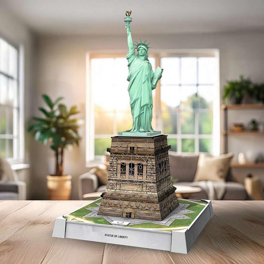 Ravensburger  3D Puzzle Iconics: Statue de la Liberté illuminée, 108 pièces 